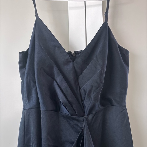 BloomChic Blue Asymmetrical Ruffled Cocktail Gown - Picture 6 of 11
